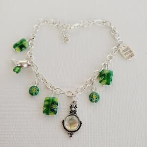 Flower Lover Bracelet Birdwatcher Gift For Mom Ajustable Silver Handmade Jewelry
